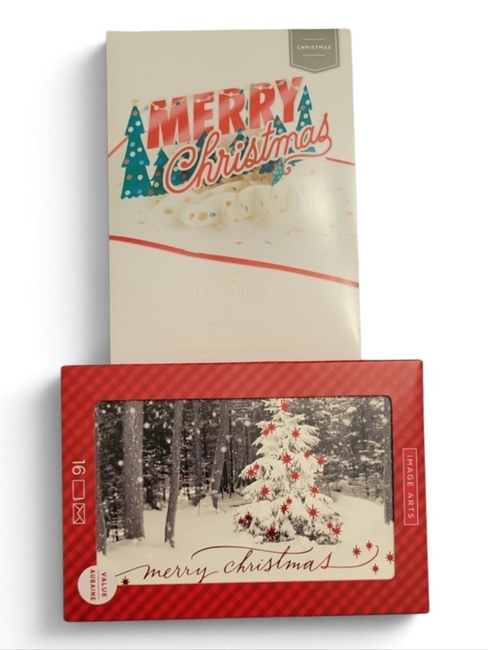 Festive Merry Christmas Card Set Of 2.